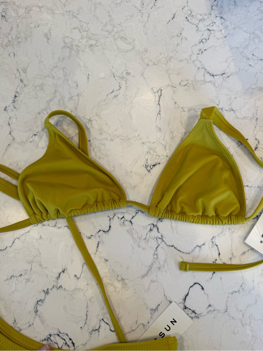 NWT PacSun Green Rae Triangle Bikini Top - Picture 2 of 3